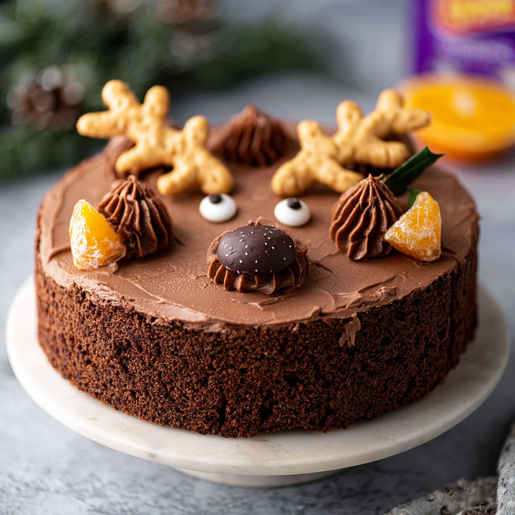 Chocolate Orange Reindeer Cake recipe