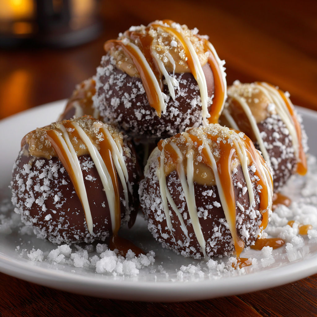 Chocolate Peanut Butter Snowballs recipe
