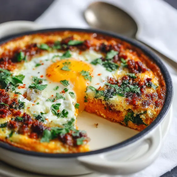 Chorizo Butternut Baked Eggs recipe
