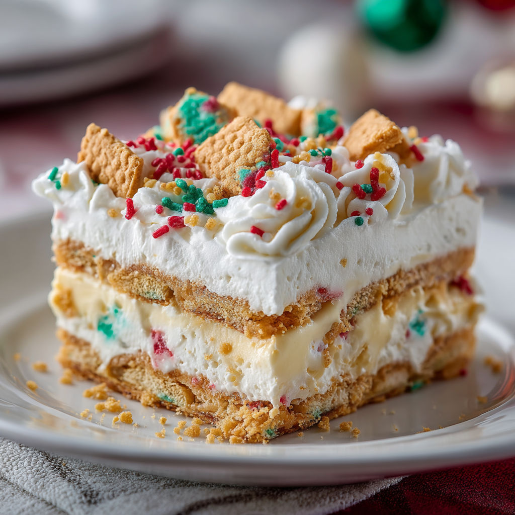 Christmas Cookie Lasagna Dessert recipe