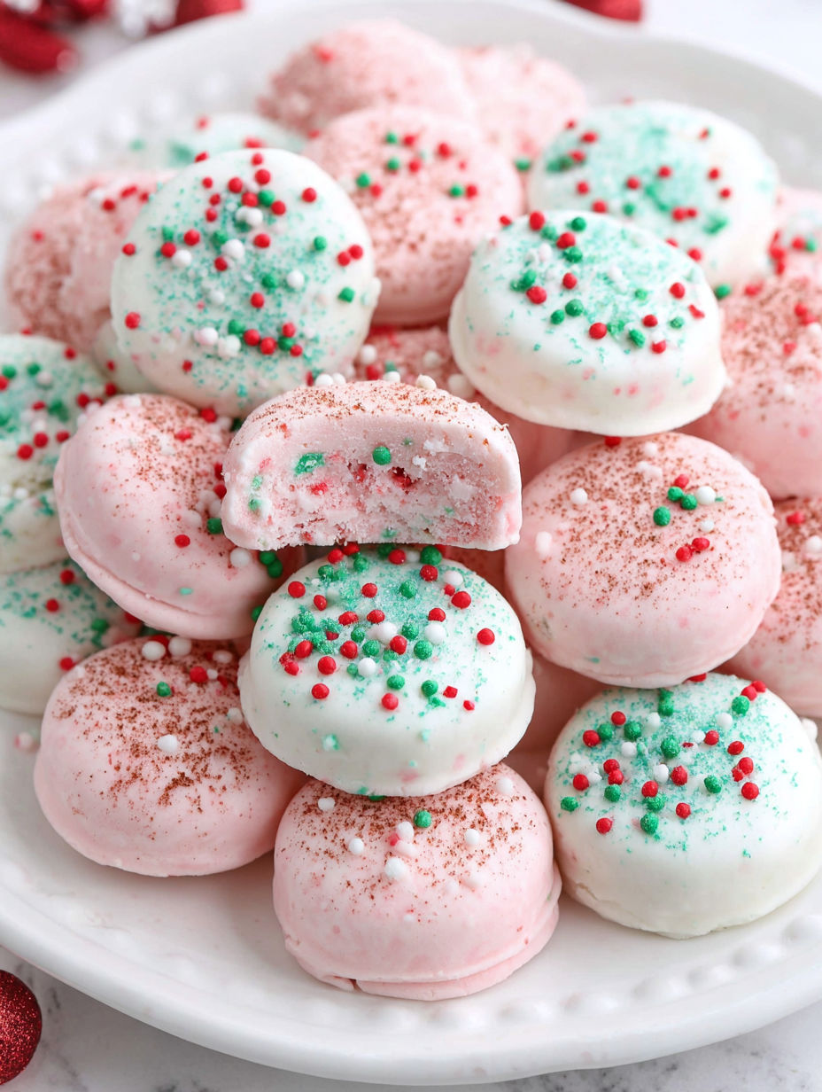 Christmas Cream Cheese Mints recipe