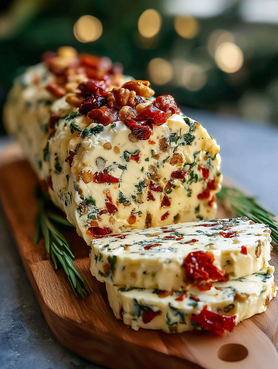 Christmas Italian Cheese Log recipe