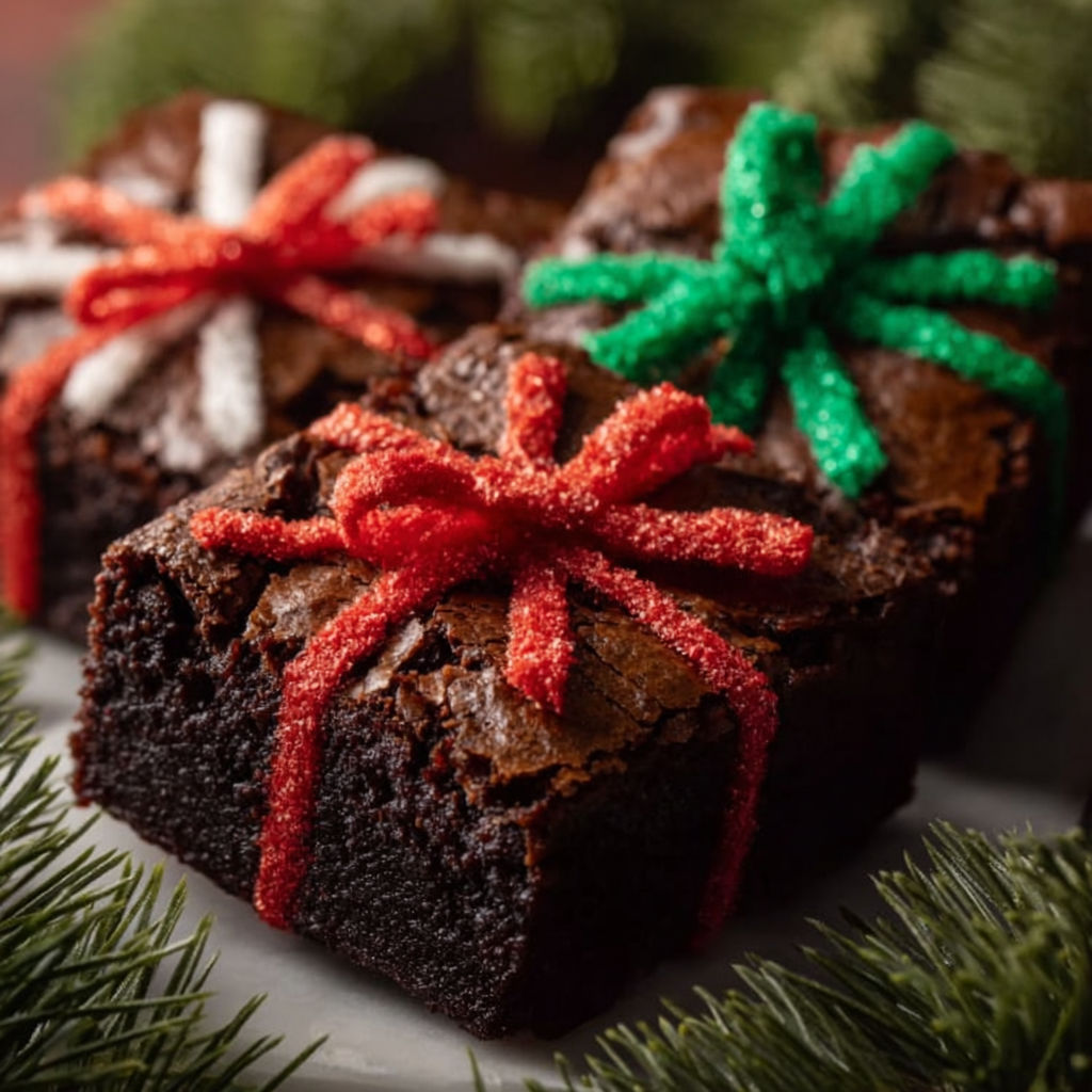 Christmas Present Brownies recipe