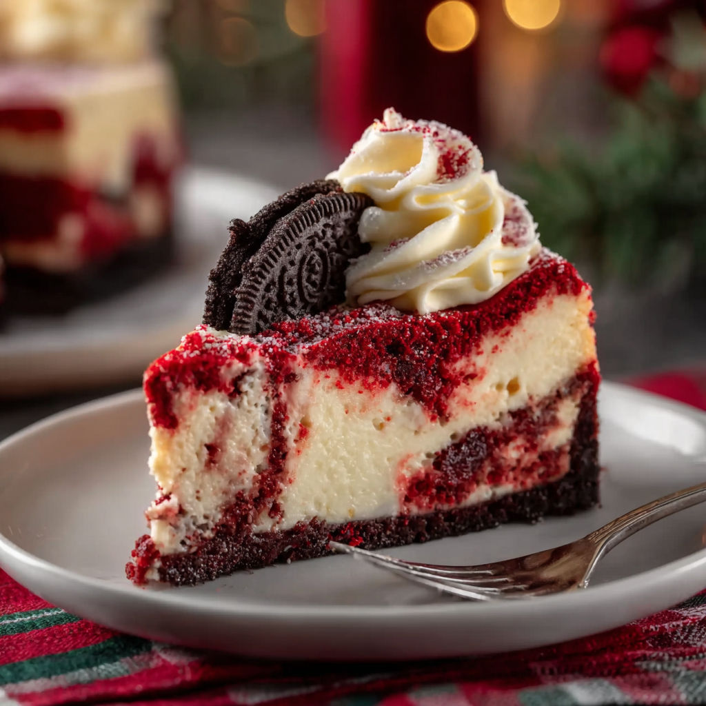Christmas Red Velvet Cheesecake recipe