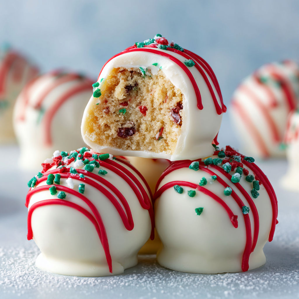 Christmas Tree Cake Truffles recipe