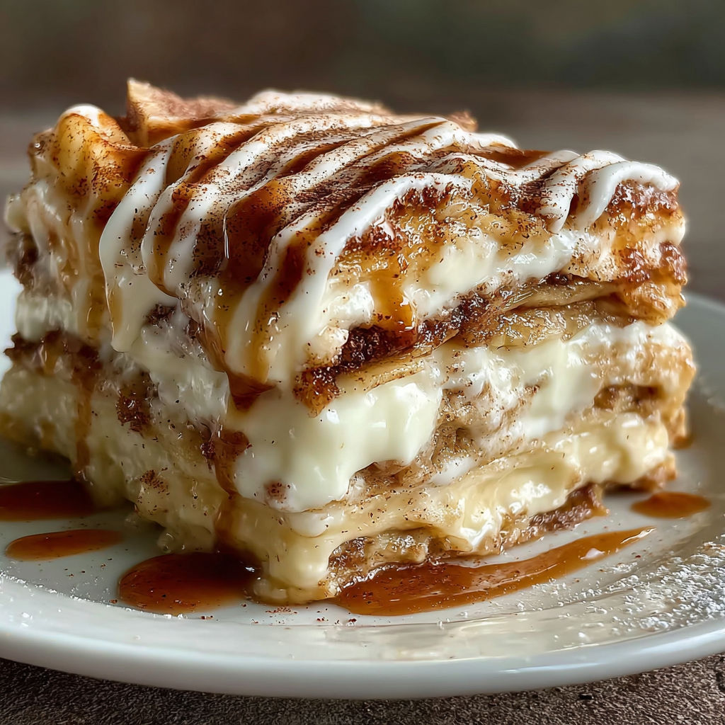 Cinnamon Roll Apple Lasagna recipe