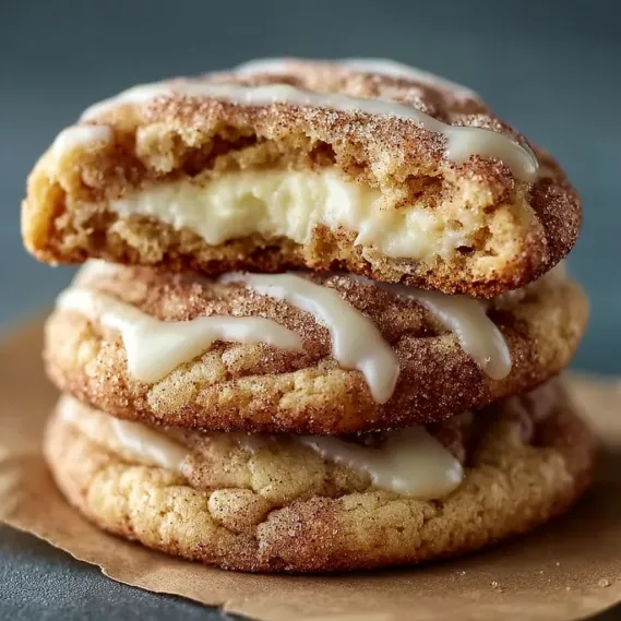 Cinnamon Roll Cheesecake Cookies recipe