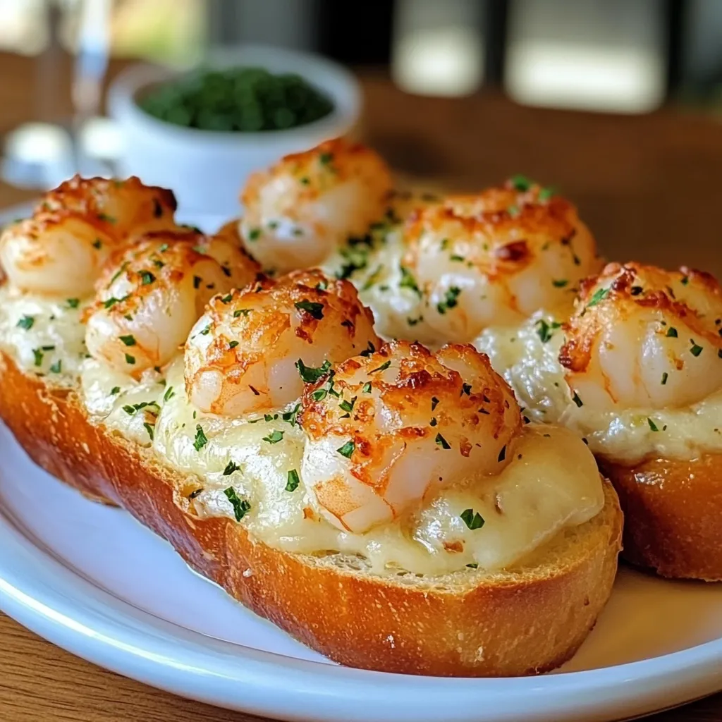 Crabby Shrimp-Stuffed Garlic Bread recipe