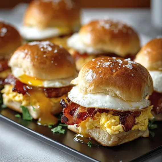 Crack Breakfast Sliders Cheesy Bacon recipe