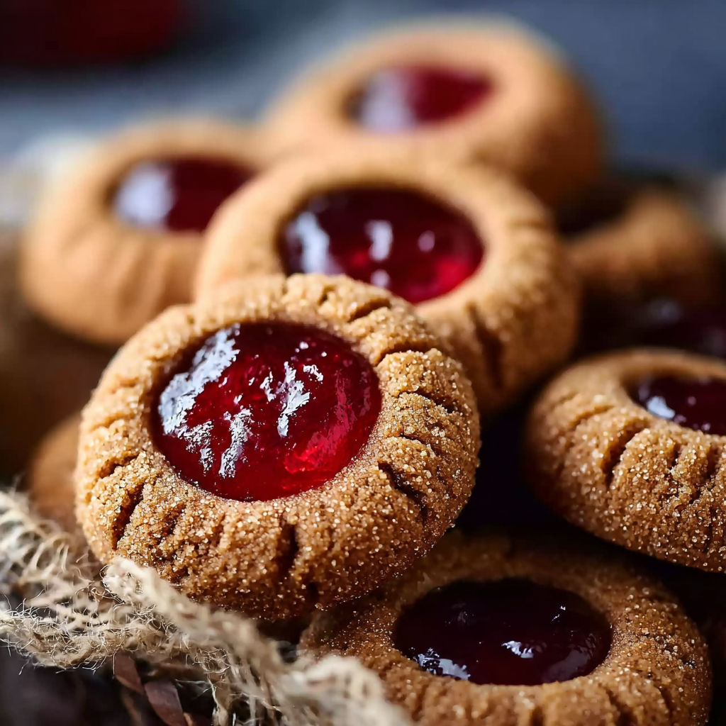 Gingerbread Thumbprint Cranberry Jam recipe