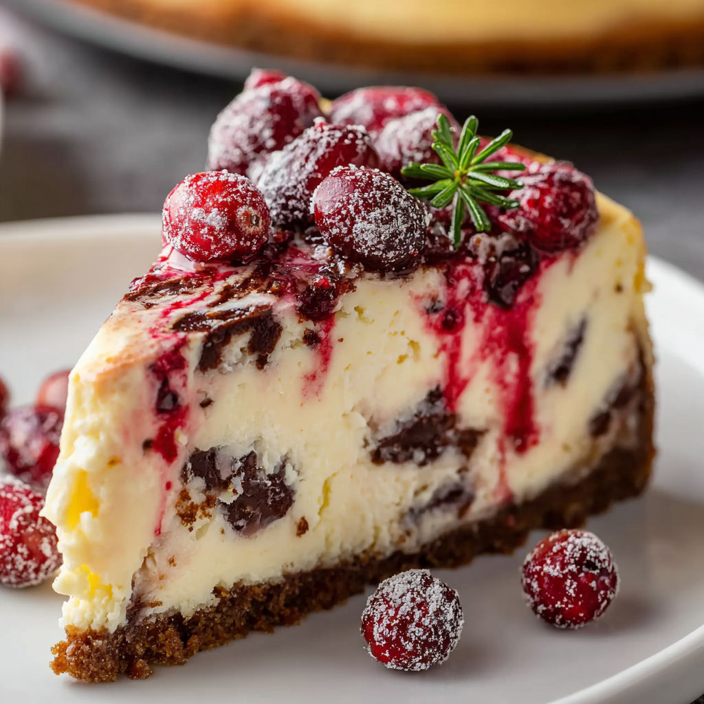 Cranberry White Chocolate Cheesecake recipe