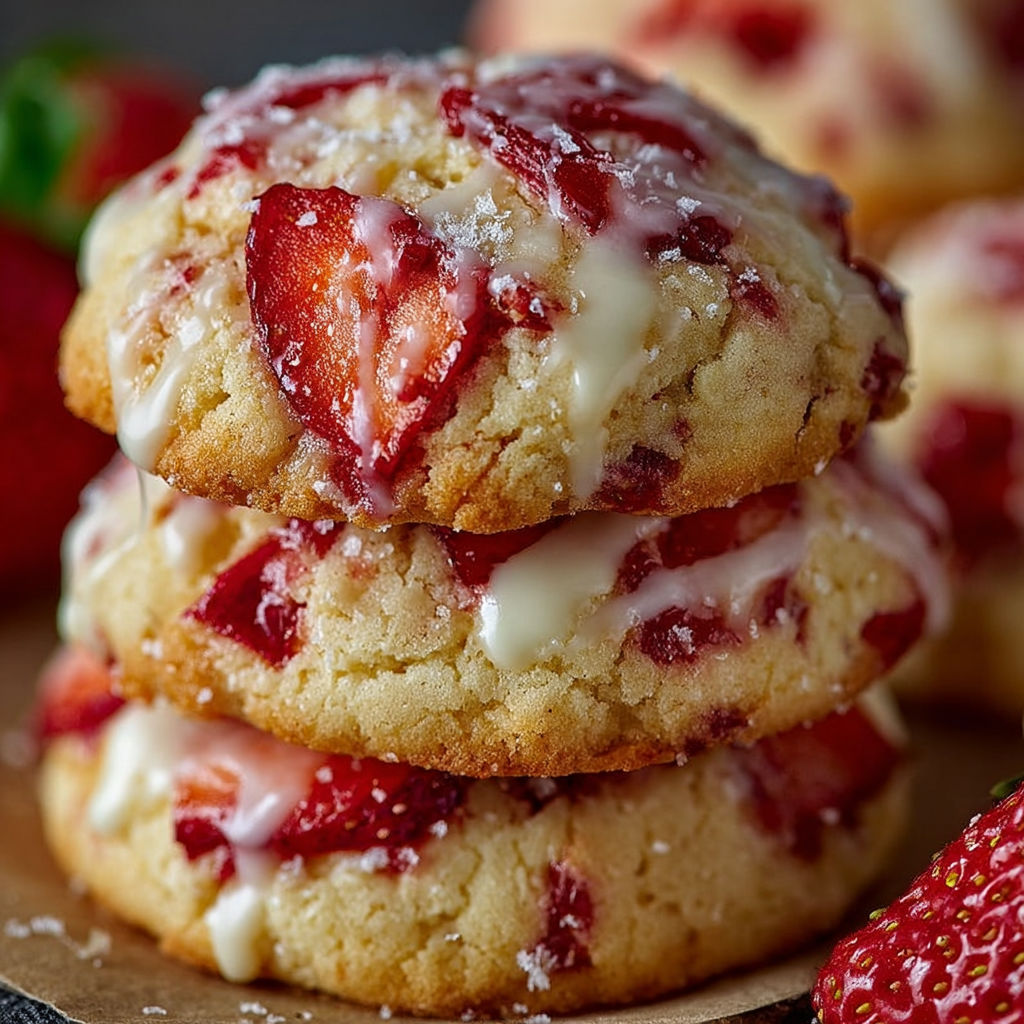 Cream Cheese Strawberry Cookies recipe