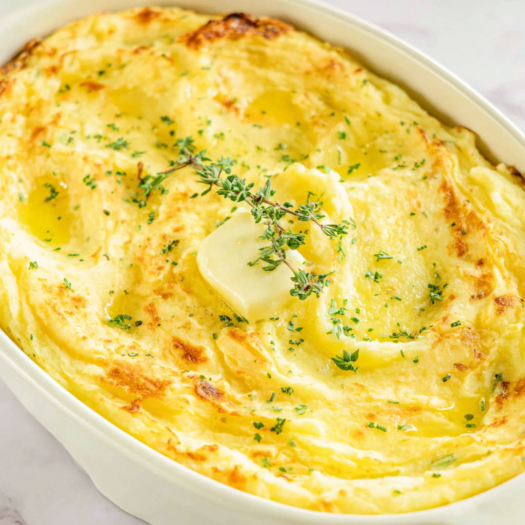 Creamiest Baked Mashed Potatoes recipe
