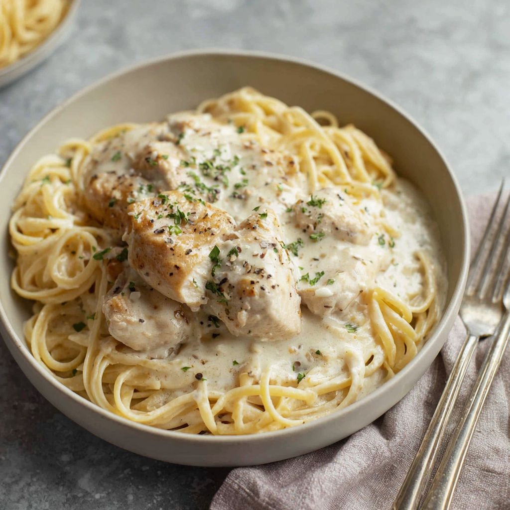 Creamy Angel Chicken Pasta recipe