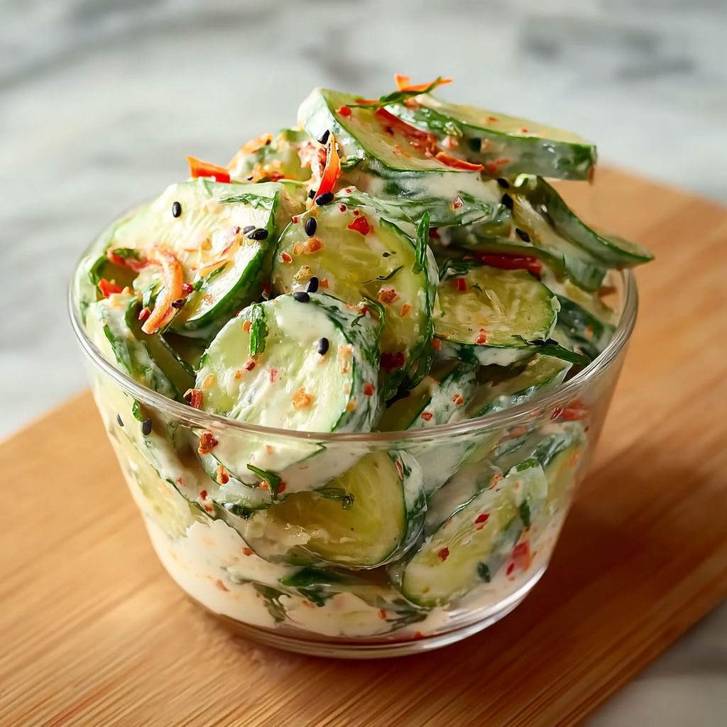 Creamy Asian Cucumber Bowl recipe