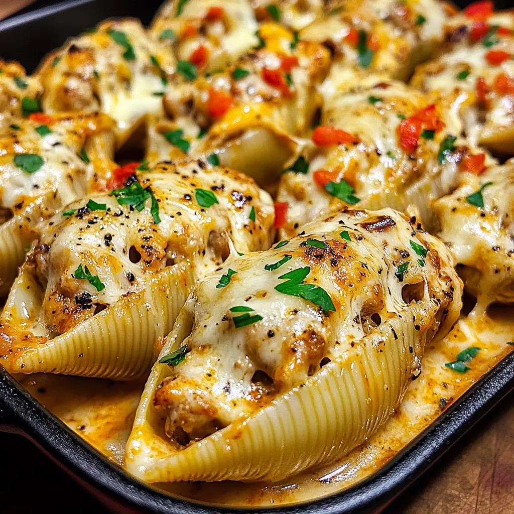 Spicy Shell Pasta with Chicken recipe