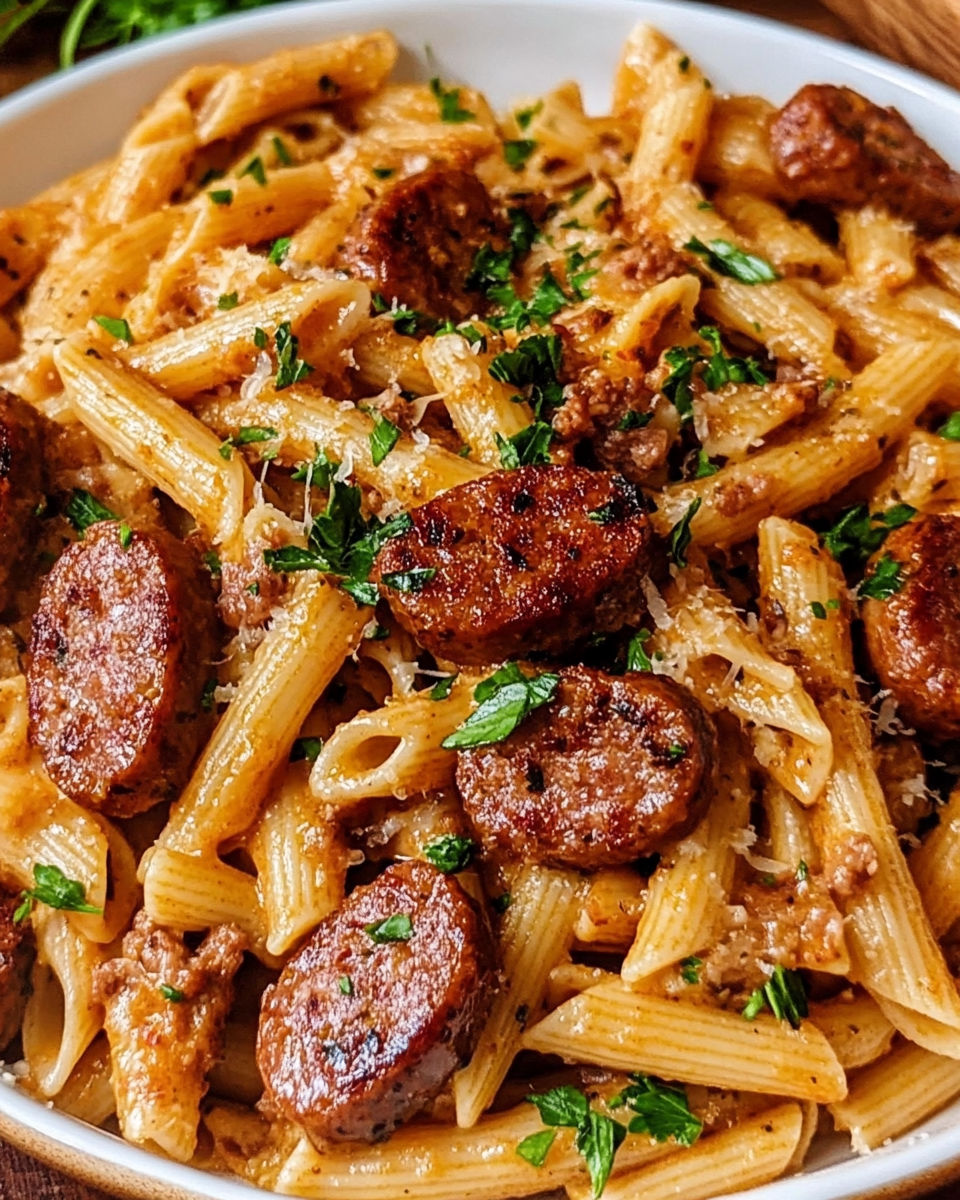 Creamy Cajun Sausage Pasta recipe