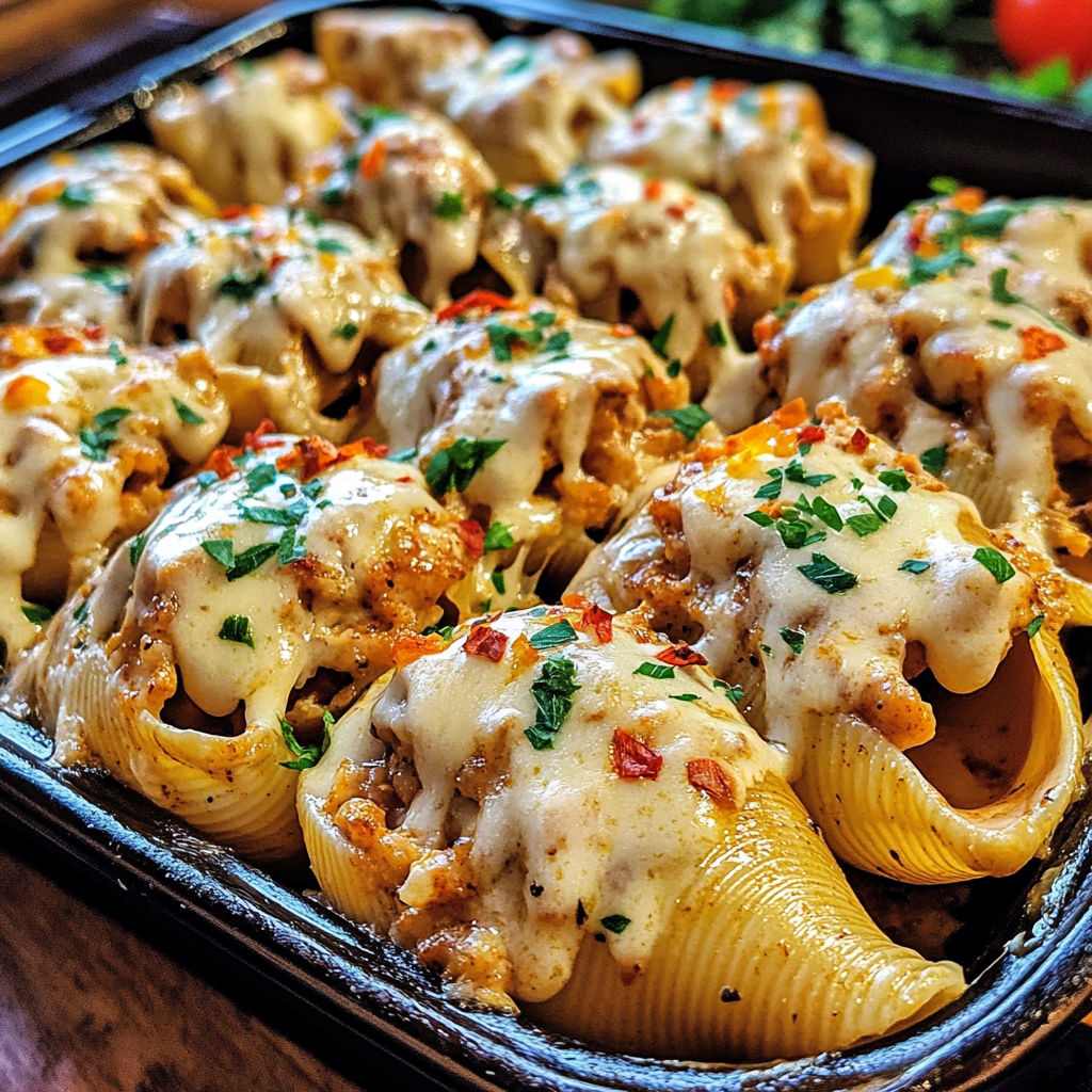 Creamy Cajun Chicken Shells recipe