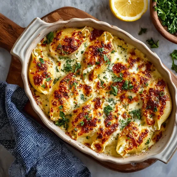 Creamy Cheesy Stuffed Shells recipe