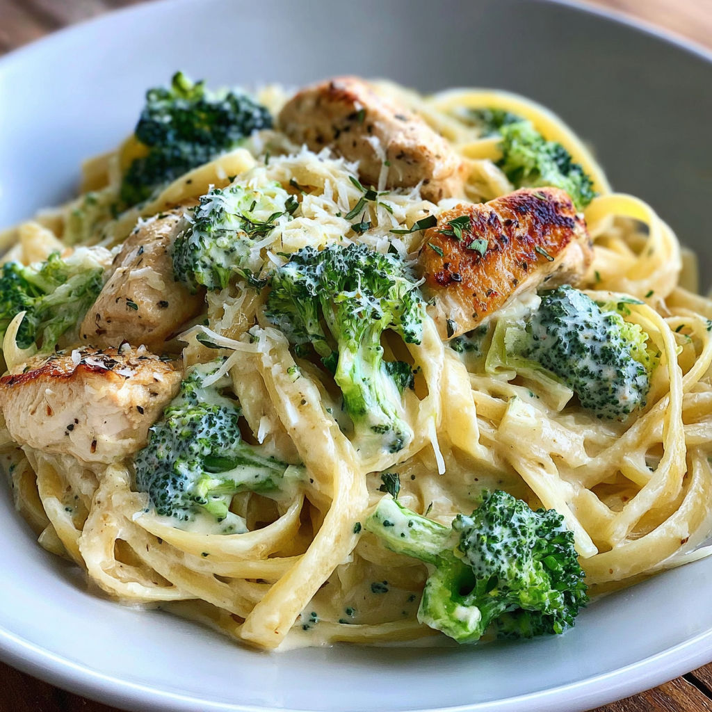 Creamy Chicken Broccoli Alfredo recipe