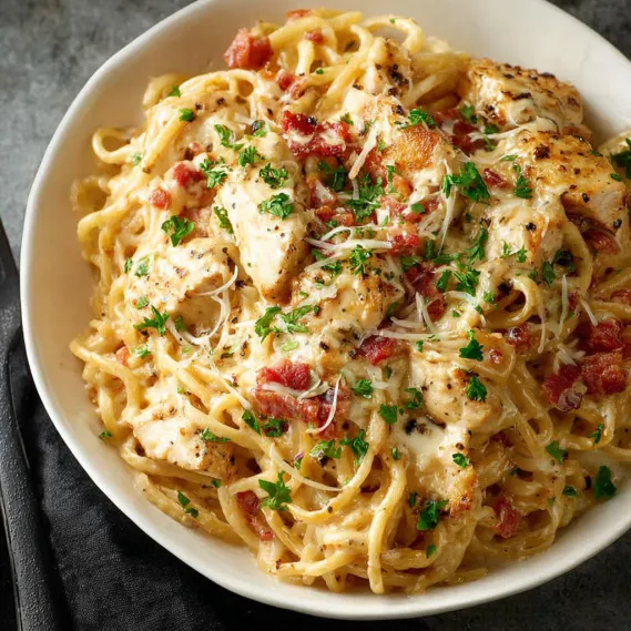 Chicken Spaghetti Creamy Cheese recipe