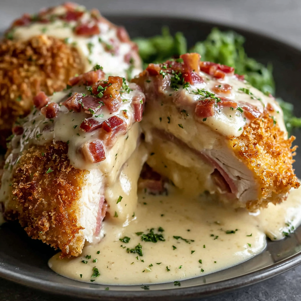 Creamy Chicken Cordon Bleu Bake recipe