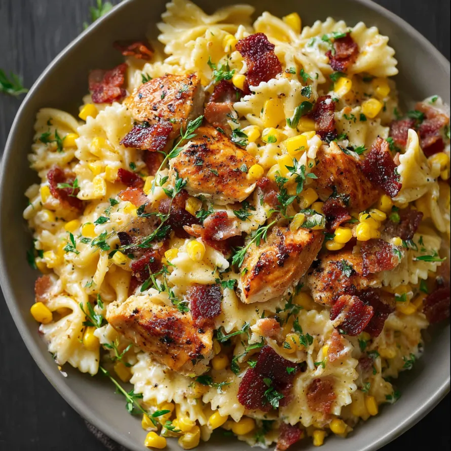 Creamy Chicken and Corn Pasta recipe