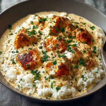 Creamy Smothered Chicken Rice recipe