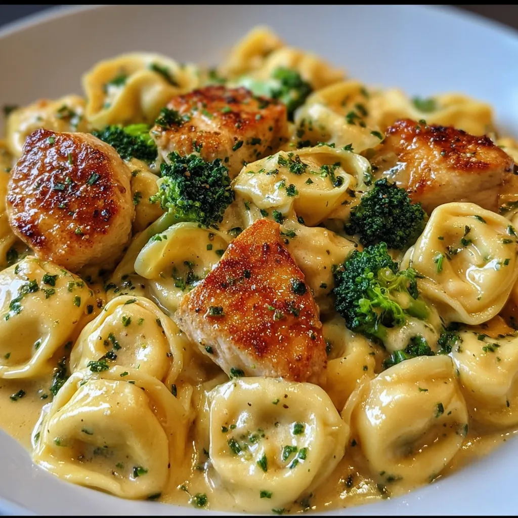 Creamy Garlic Parmesan Tortellini recipe