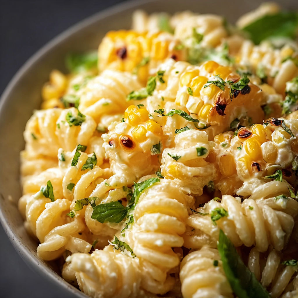 Creamy Street Corn Pasta recipe