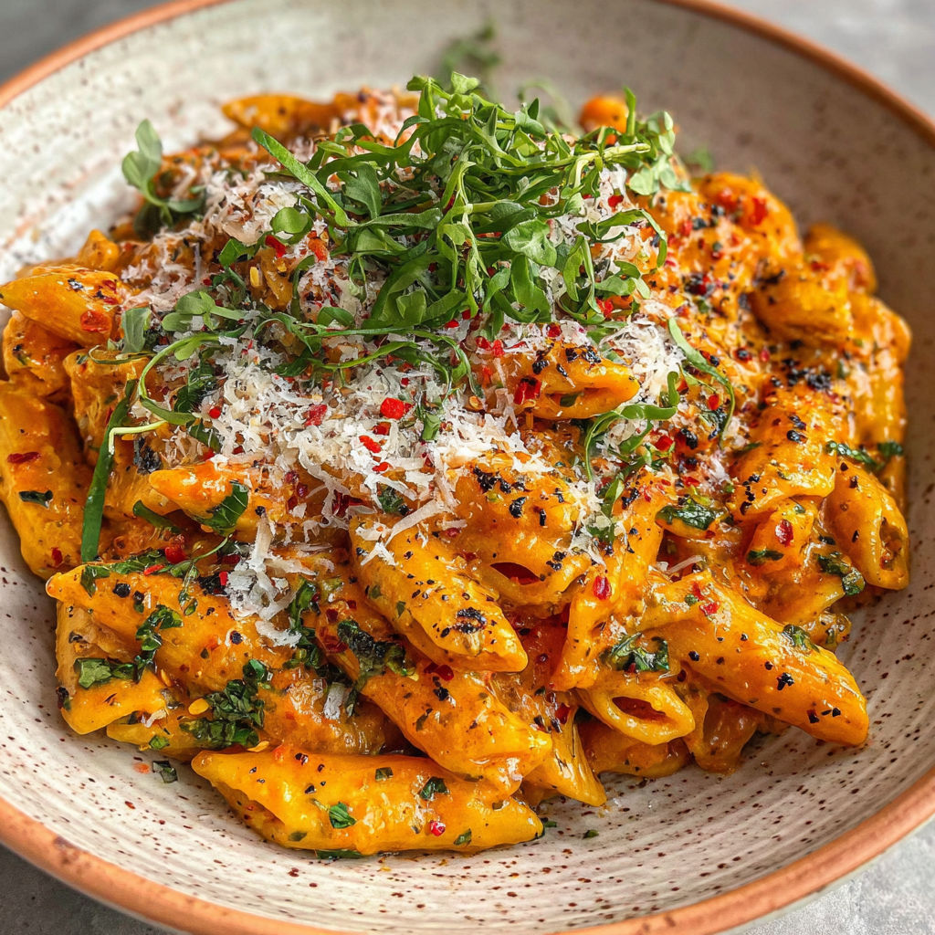 Easy Creamy Tomato Garlic Pasta recipe