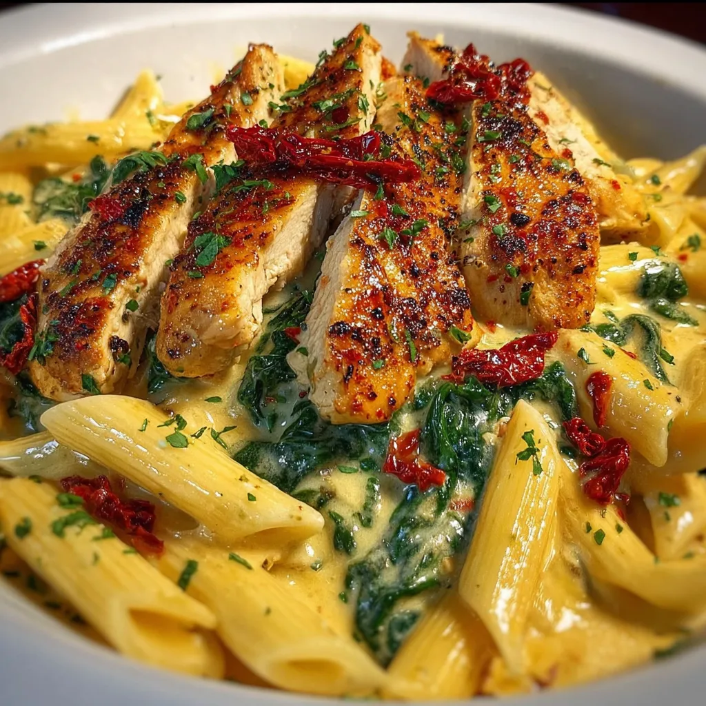 Creamy Tuscan Chicken Pasta recipe
