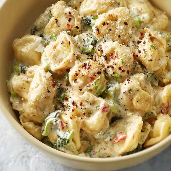 Creamy Tortellini Vegetarian Easy recipe