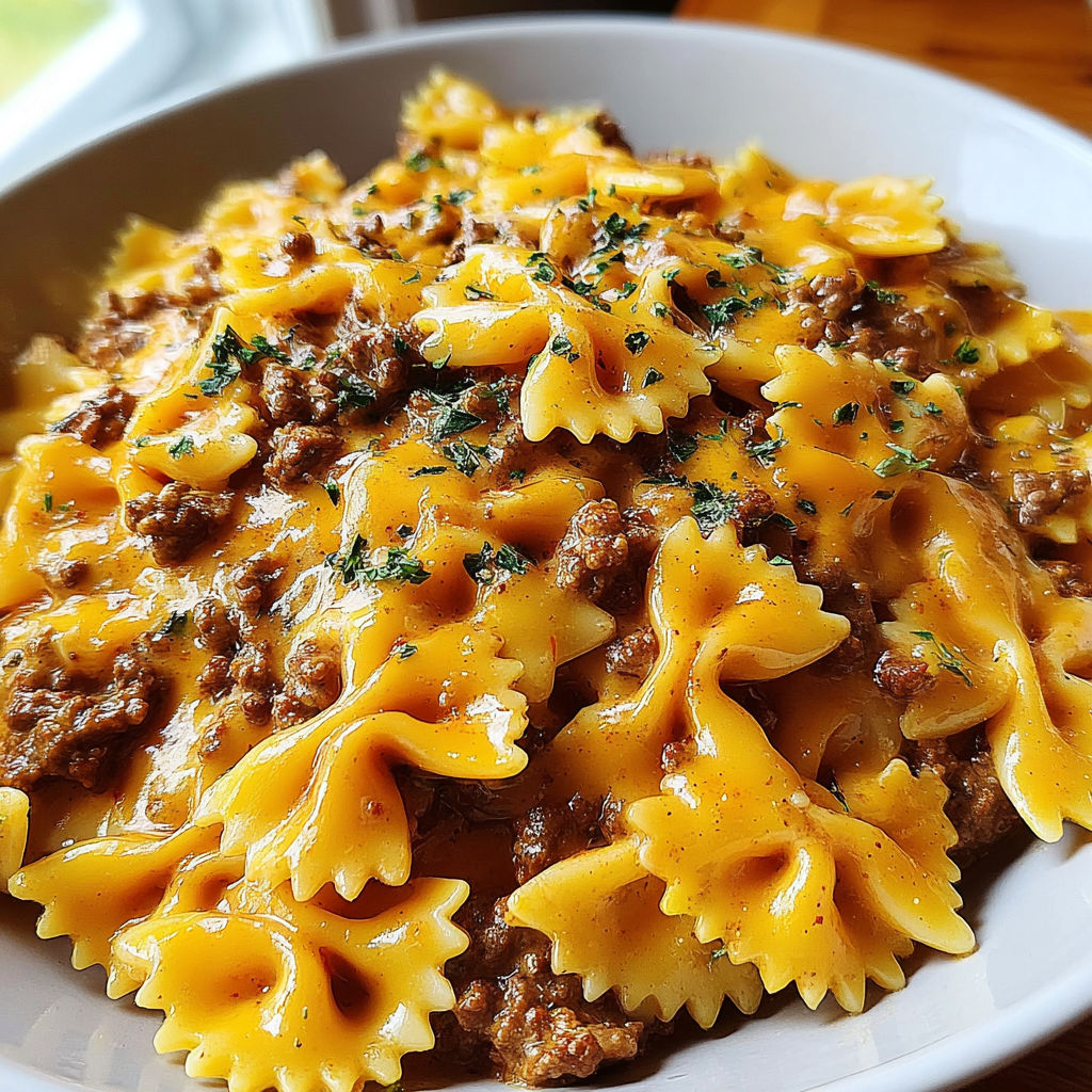Creamy Velveeta Beef Pasta recipe