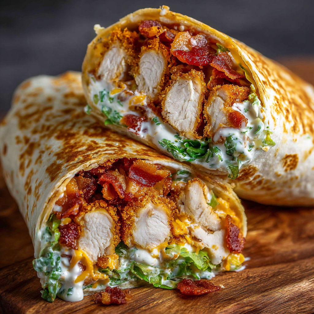 Homemade Crispy Bacon Ranch Wraps recipe