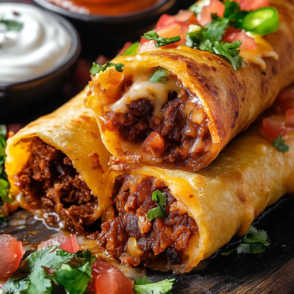 Cheesy Beef Taquitos recipe