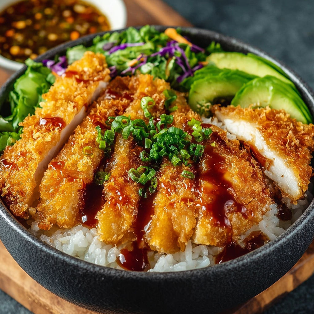 Crispy Chicken Katsu Bowls recipe