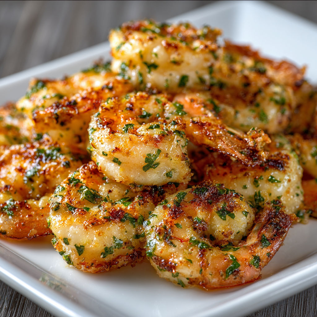 Crispy Garlic Parmesan Shrimp Bites recipe