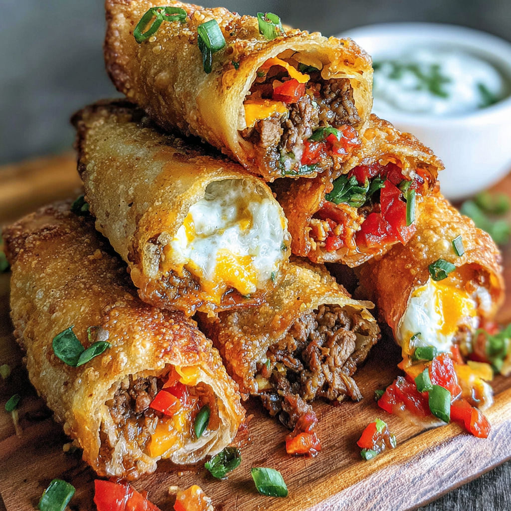 Crispy Nacho Egg Rolls recipe