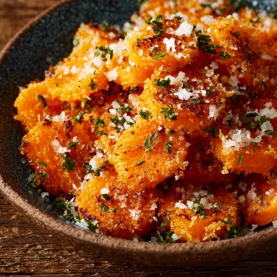 Crispy Parmesan Smashed Carrots recipe