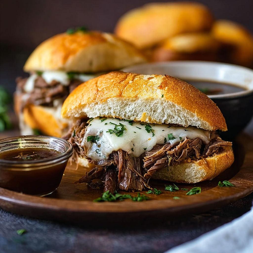 Crock Pot French Dip Sandwiches recipe
