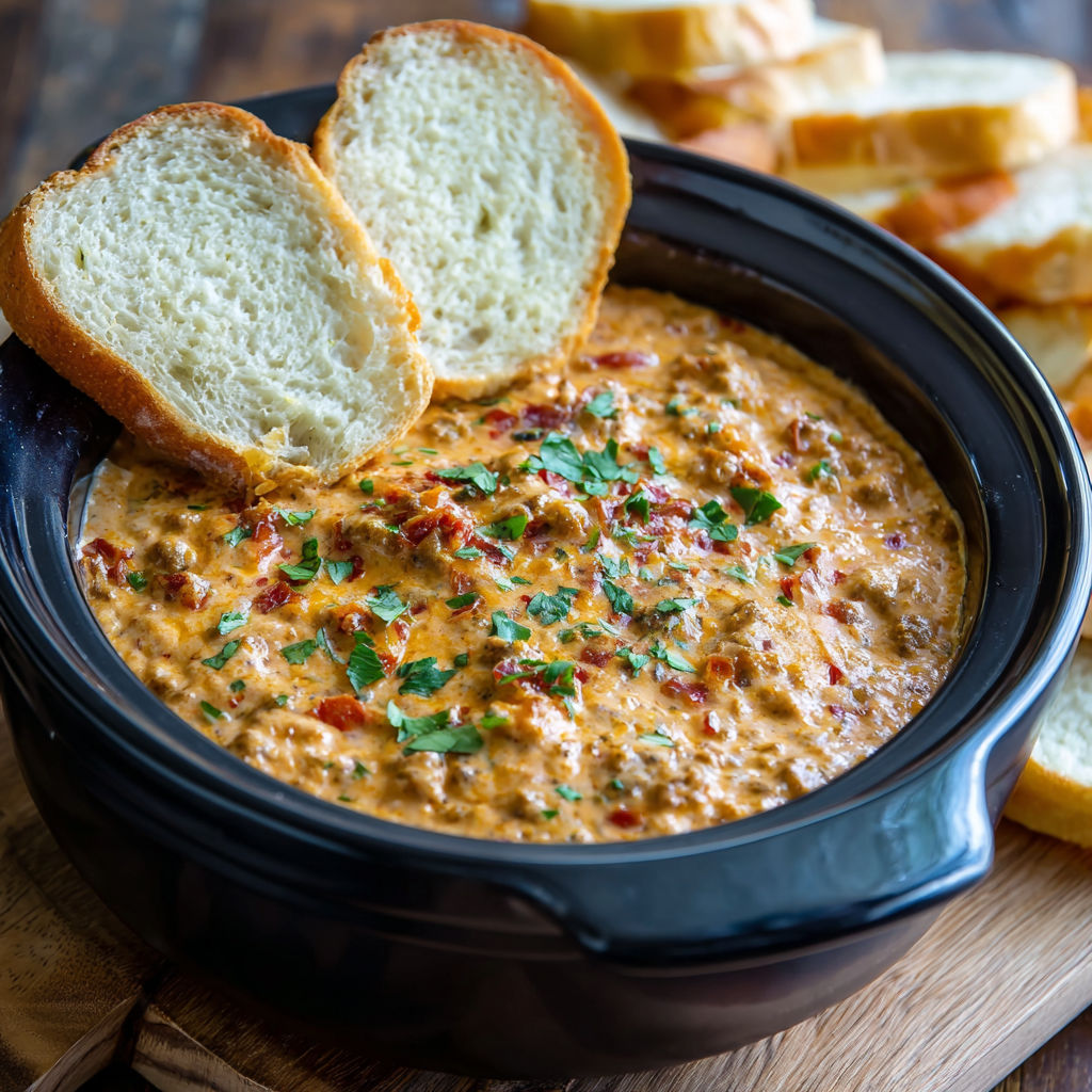 Crock Pot Sausage Cheese Dip recipe