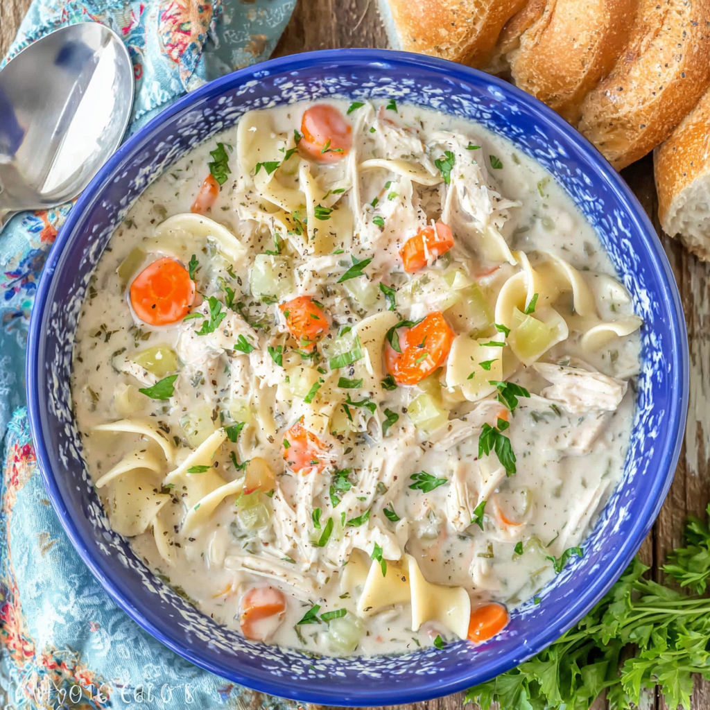 Crockpot Creamy Chicken Noodle recipe