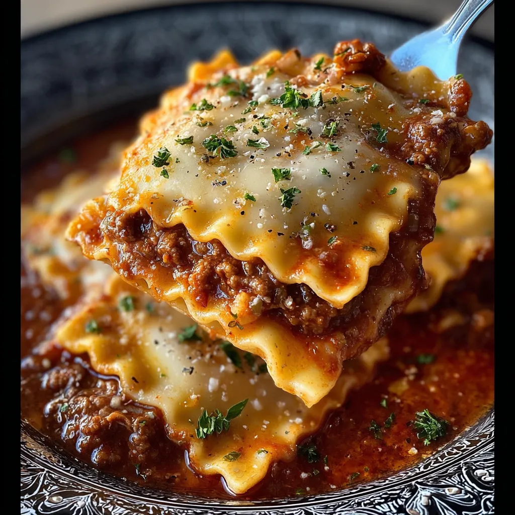 Crockpot Ravioli Lasagna recipe
