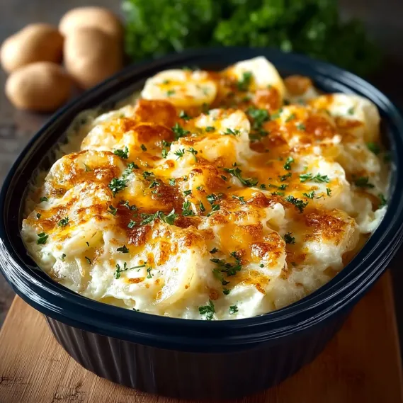 Crockpot Scalloped Potatoes Creamy Cheese recipe