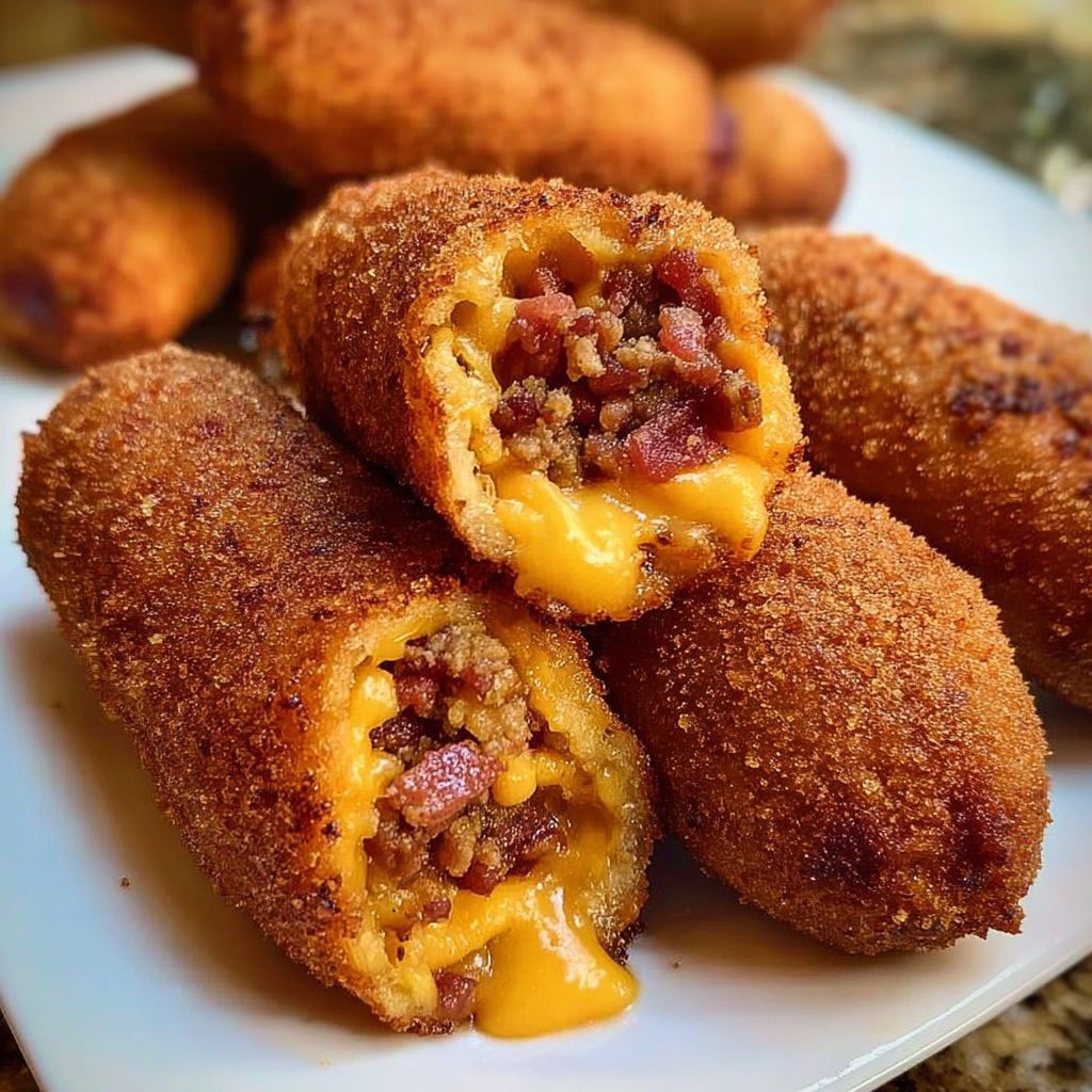 Deep-Fried Turkey Bacon Cheeseburger recipe