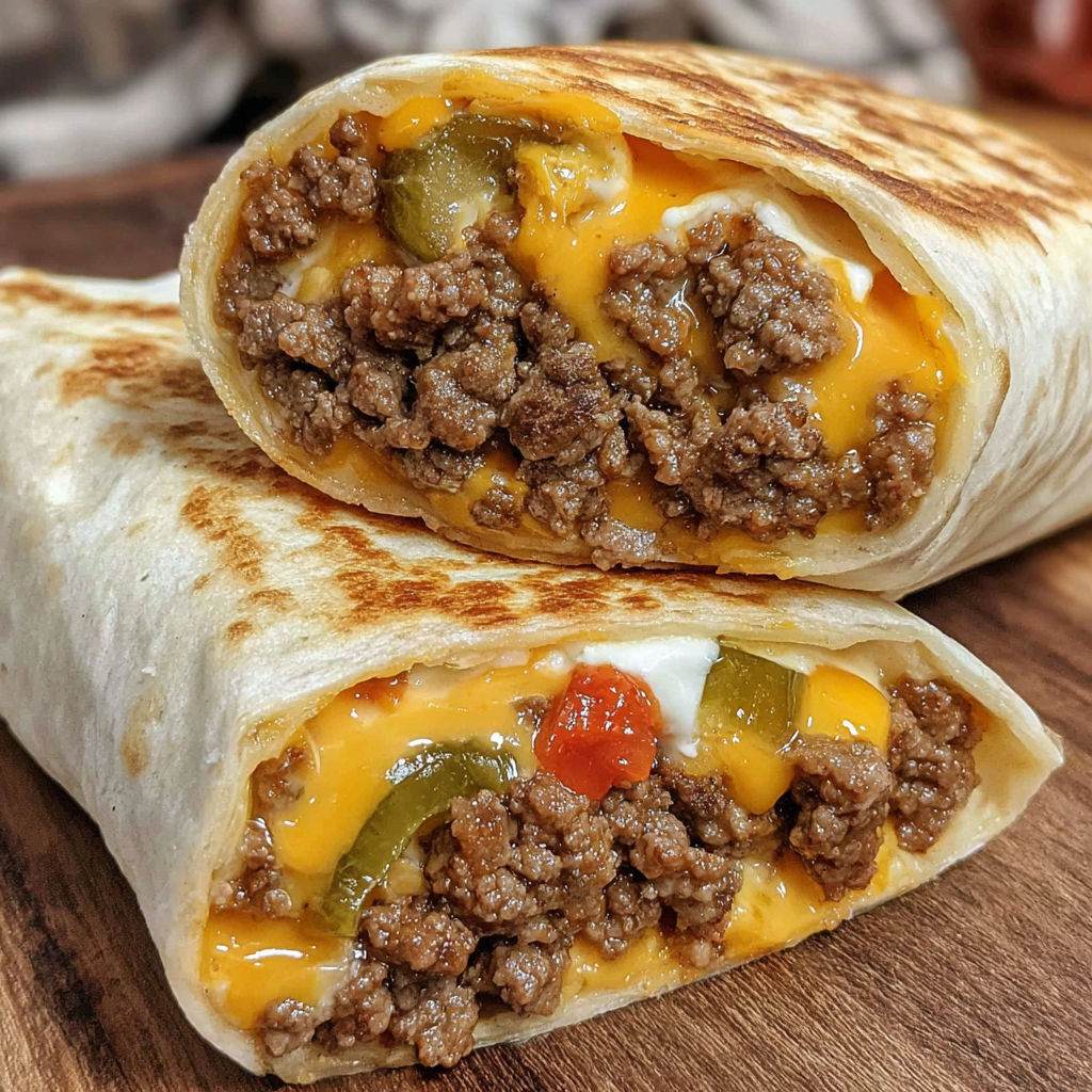 Air Fryer Cheeseburger Wraps recipe