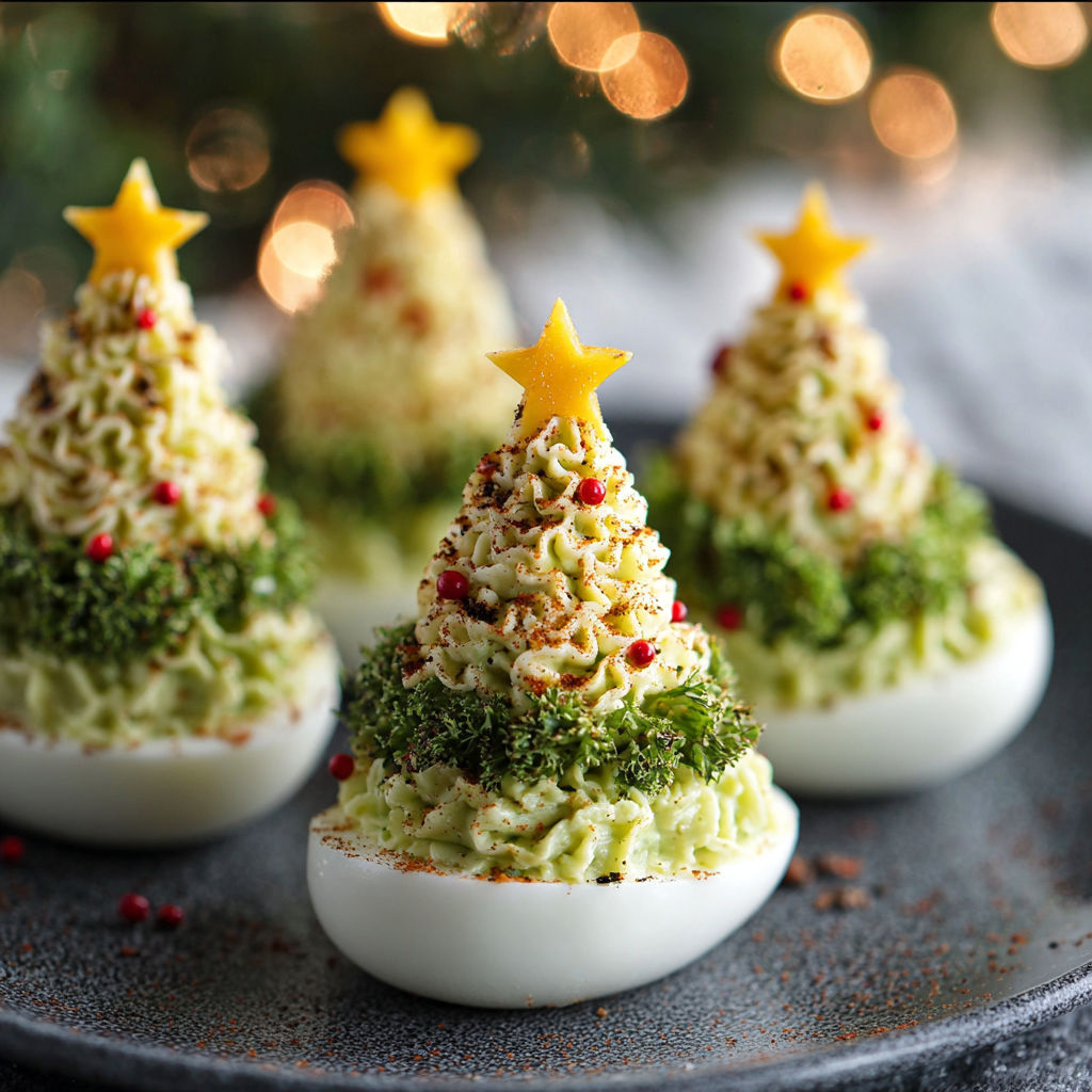 Deviled Egg Christmas Trees recipe