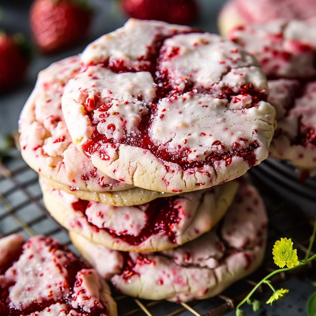Double Strawberry Sugar Cookies recipe
