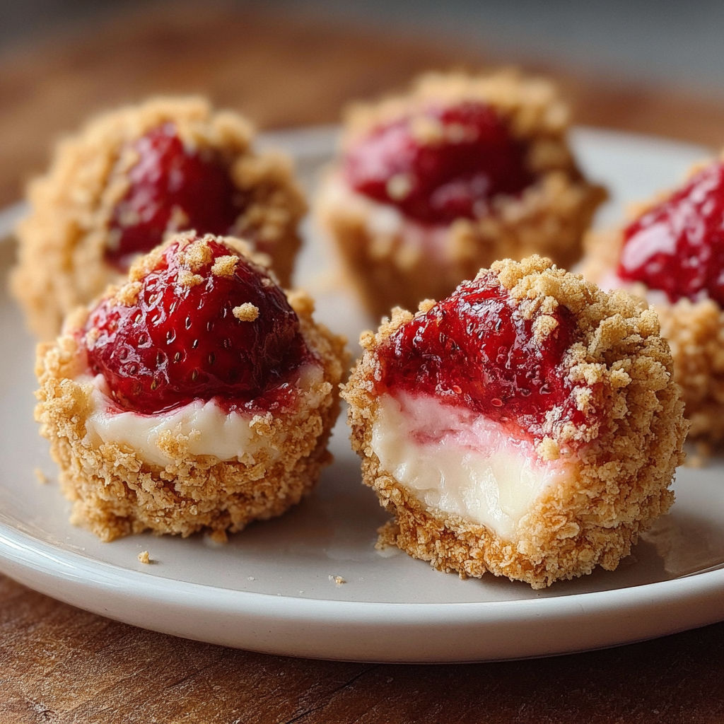 Dreamy Strawberry Cheesecake Bites recipe